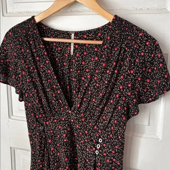 FREE PEOPLE FORTUNA FLORAL MINI DRESS - Picture 3 of 10